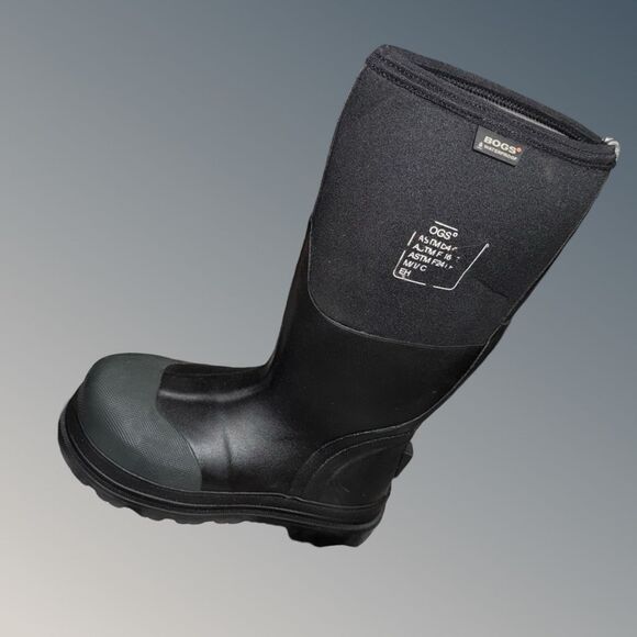 NWT Bogs Black Forge Steel Toe Snow Work Boots Size Men 4 Women 6 - Picture 2 of 12